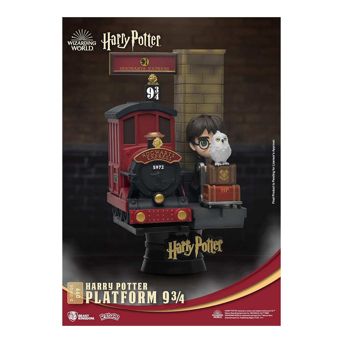 Estatua Harry & Hogwarts Express Est. 15 cm Harry Potter Beast Kingdom Preto-3