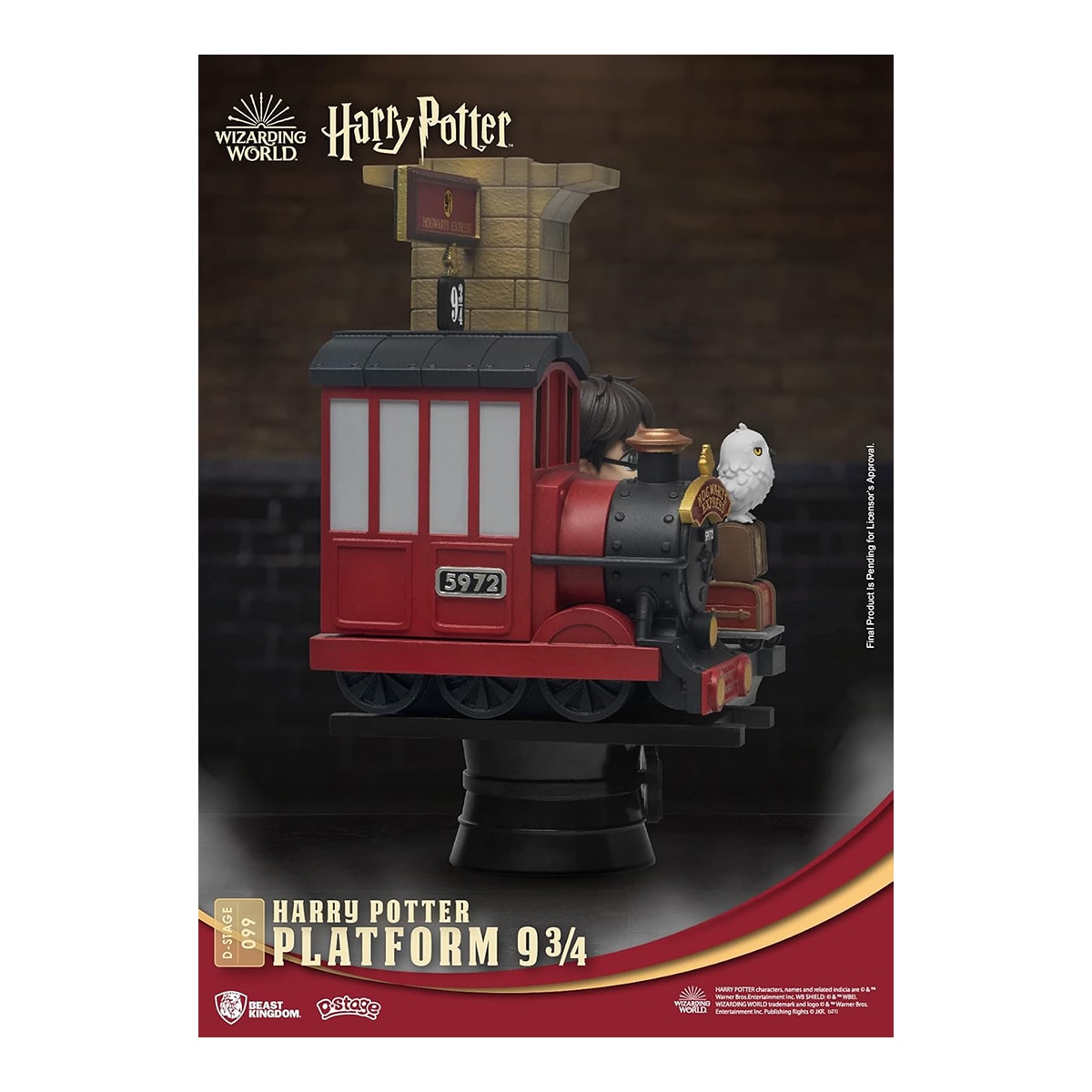 Estatua Harry & Hogwarts Express Est. 15 cm Harry Potter Beast Kingdom Preto-4