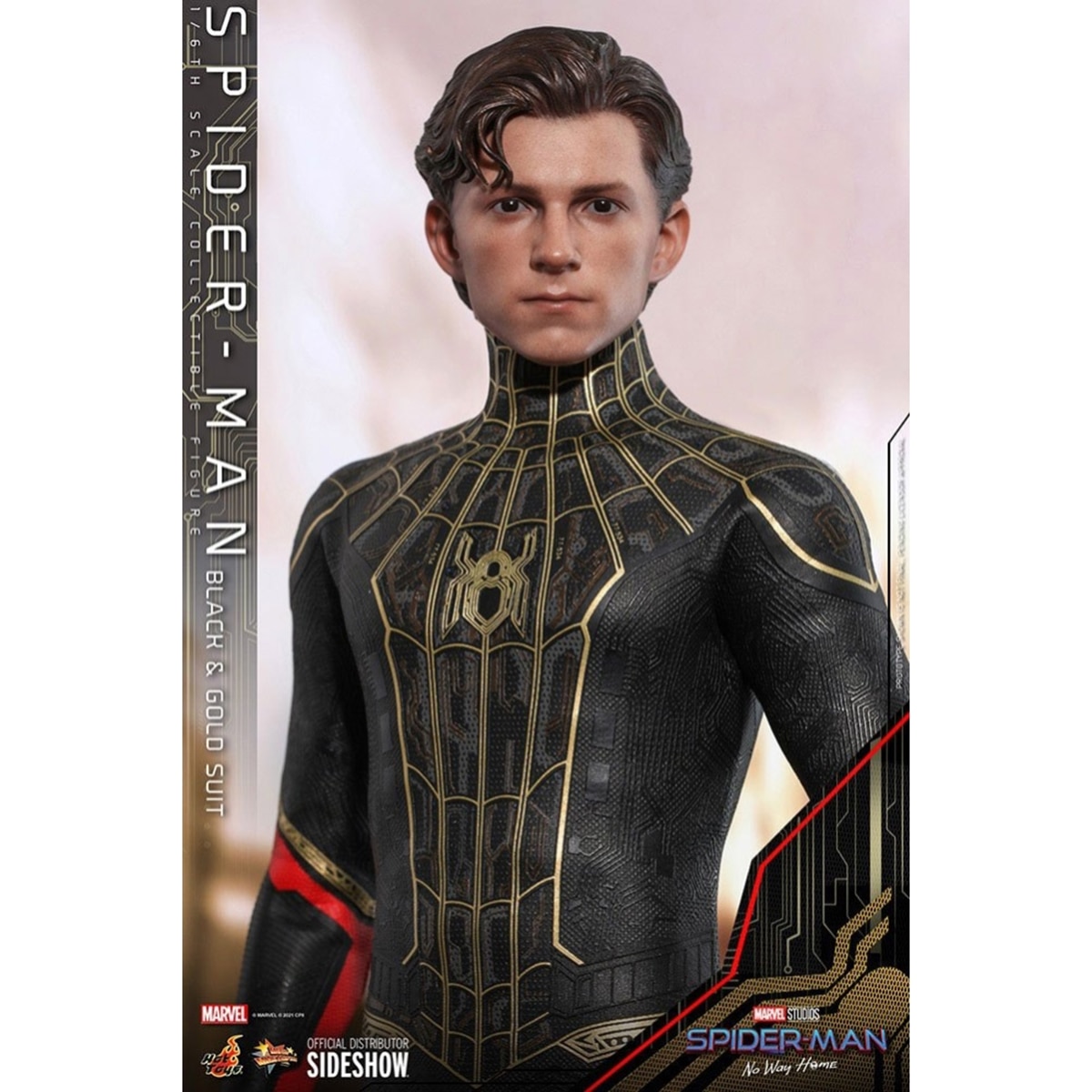 Figura Marvel No Way Home Spiderman preto e dourado 6