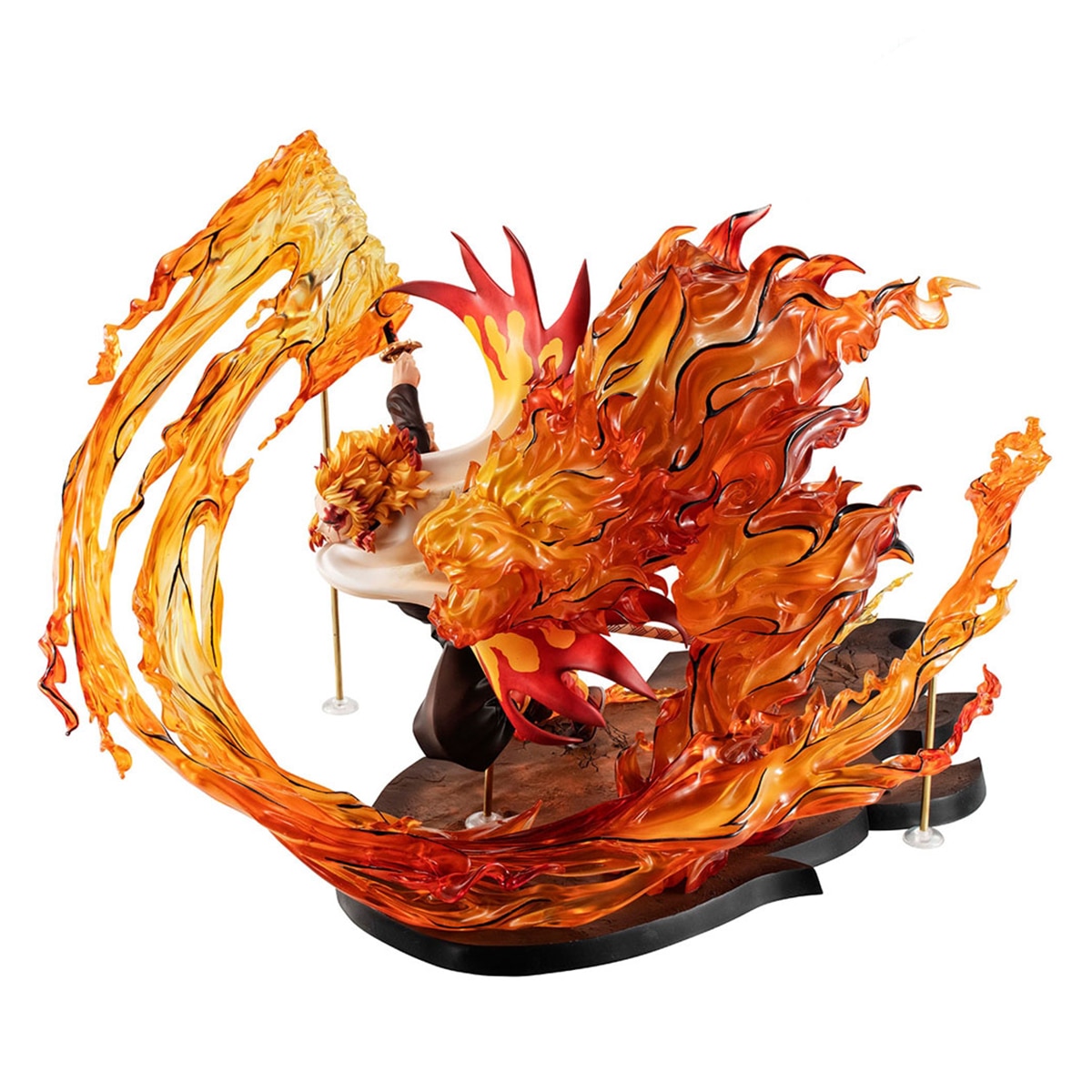 Estatua 24 cm Kyojuro Fuego Demon Slayer Banpresto 5
