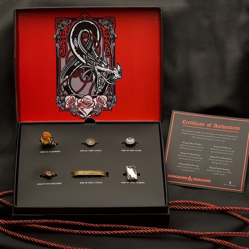 Réplica Anillos Aptitudes Dungeons & Dragons 3