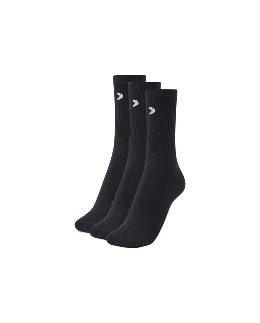Calcetin de entrenamiento Boomerang caña alta pack de tres pares - Negro Negro-1