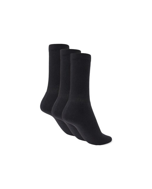 Calcetin de entrenamiento Boomerang caña alta pack de tres pares - Negro Negro-2