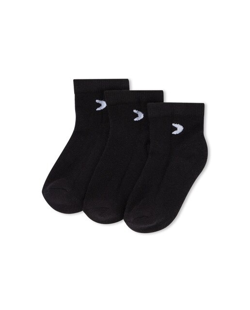 Calcetin de entrenamiento Boomerang caña baja pack de tres pares - Negro Negro-1
