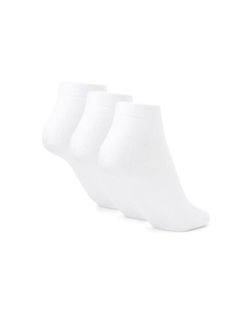 Meias de Treino de Cano Baixo - Pack de Três Pares Branco-2