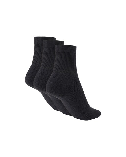 Calcetin de entrenamiento Boomerang caña media pack de tres pares - Negro Negro-2