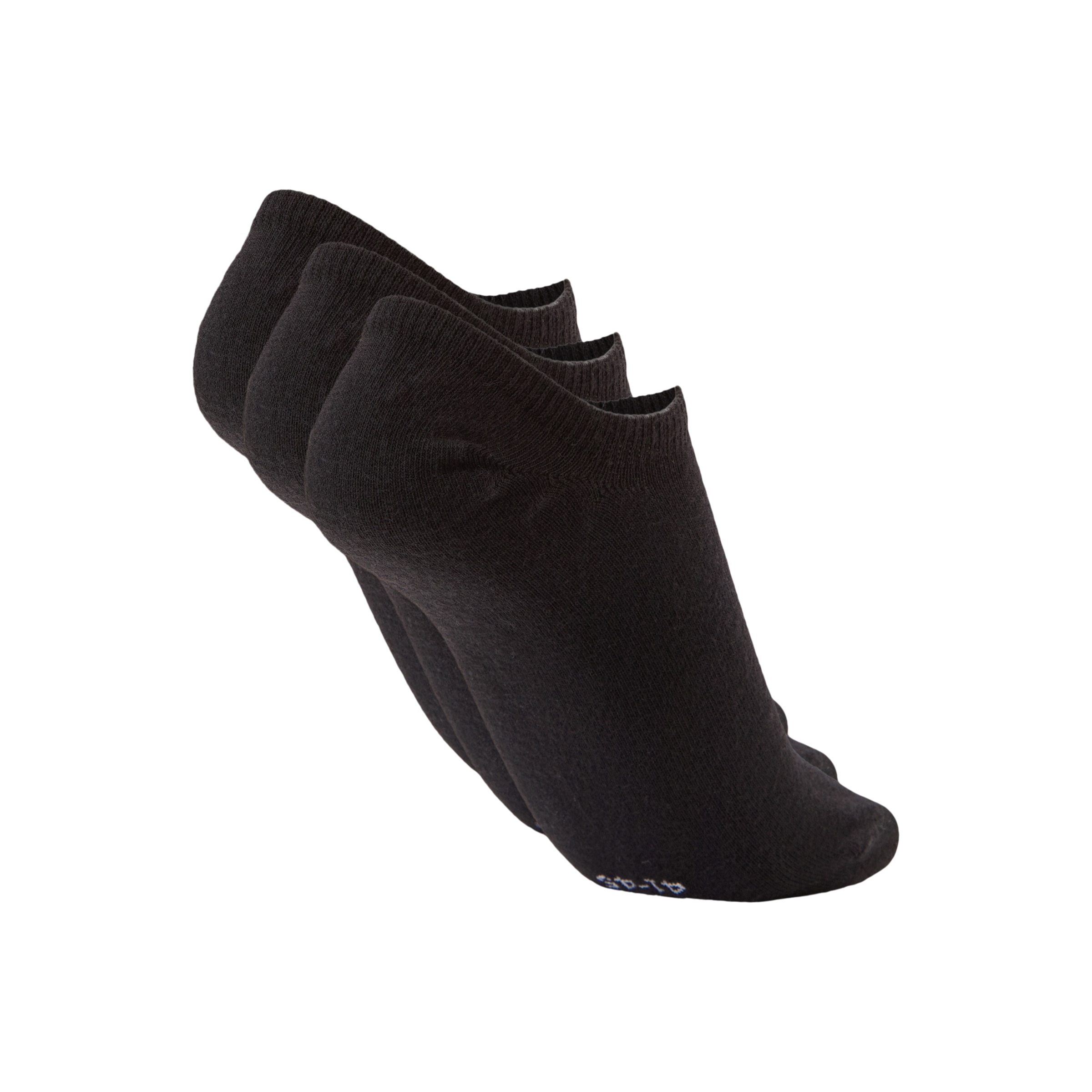 Meias de Treino Invisíveis - Pack de Três Pares Preto-2