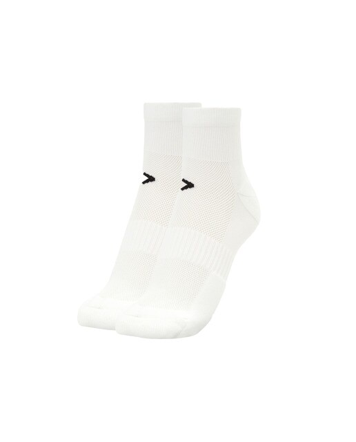 Meias de Running Advance de Cano Médio - Pack de Dois Pares Branco-1