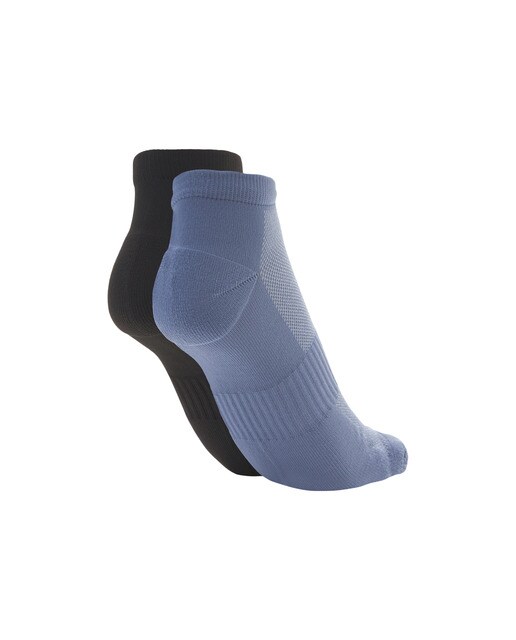 Meias de Running Advance de Cano Baixo - Pack de Dois Pares Azul-2