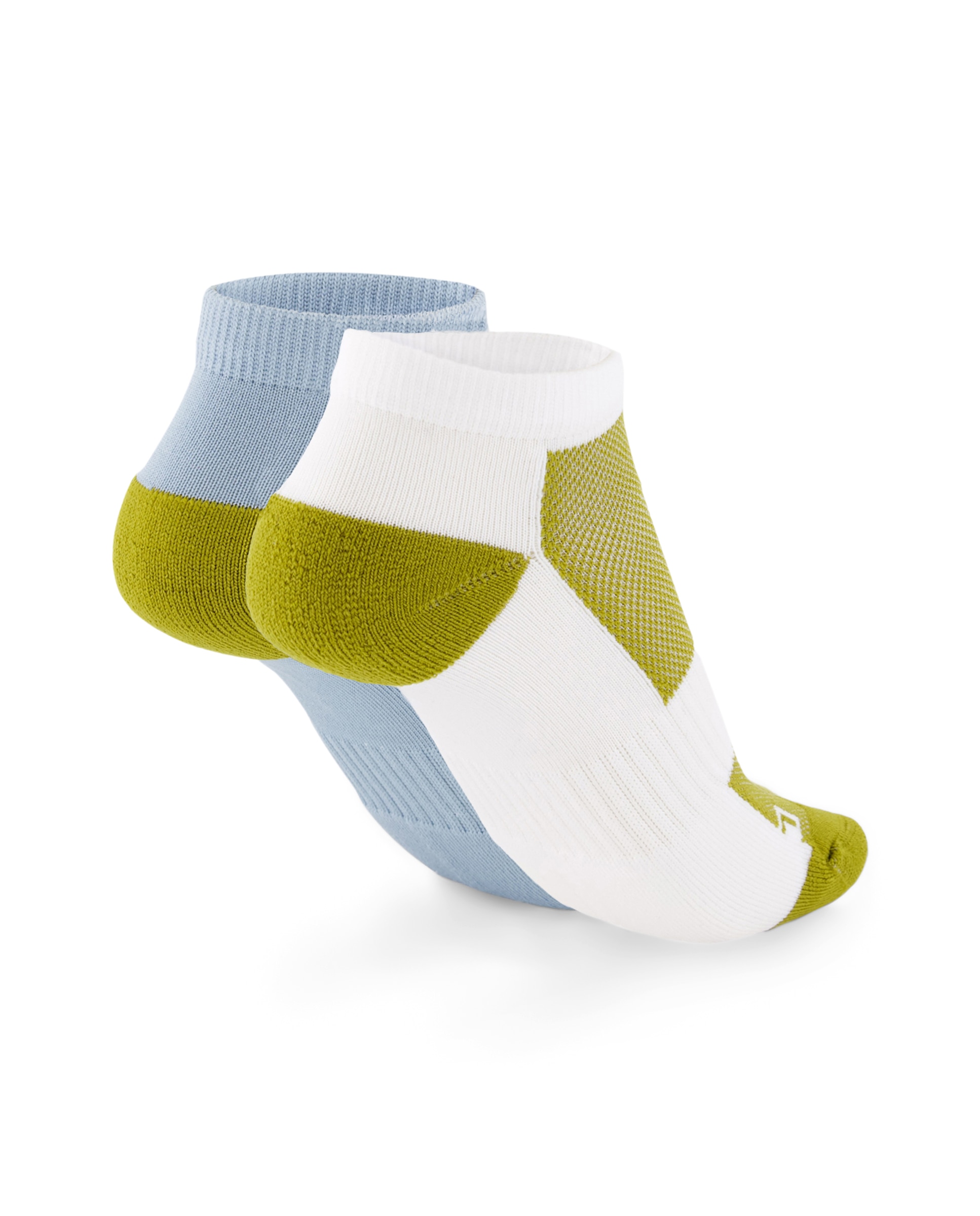 Meias de Running Advance de Cano Baixo - Pack de Dois Pares Verde-2