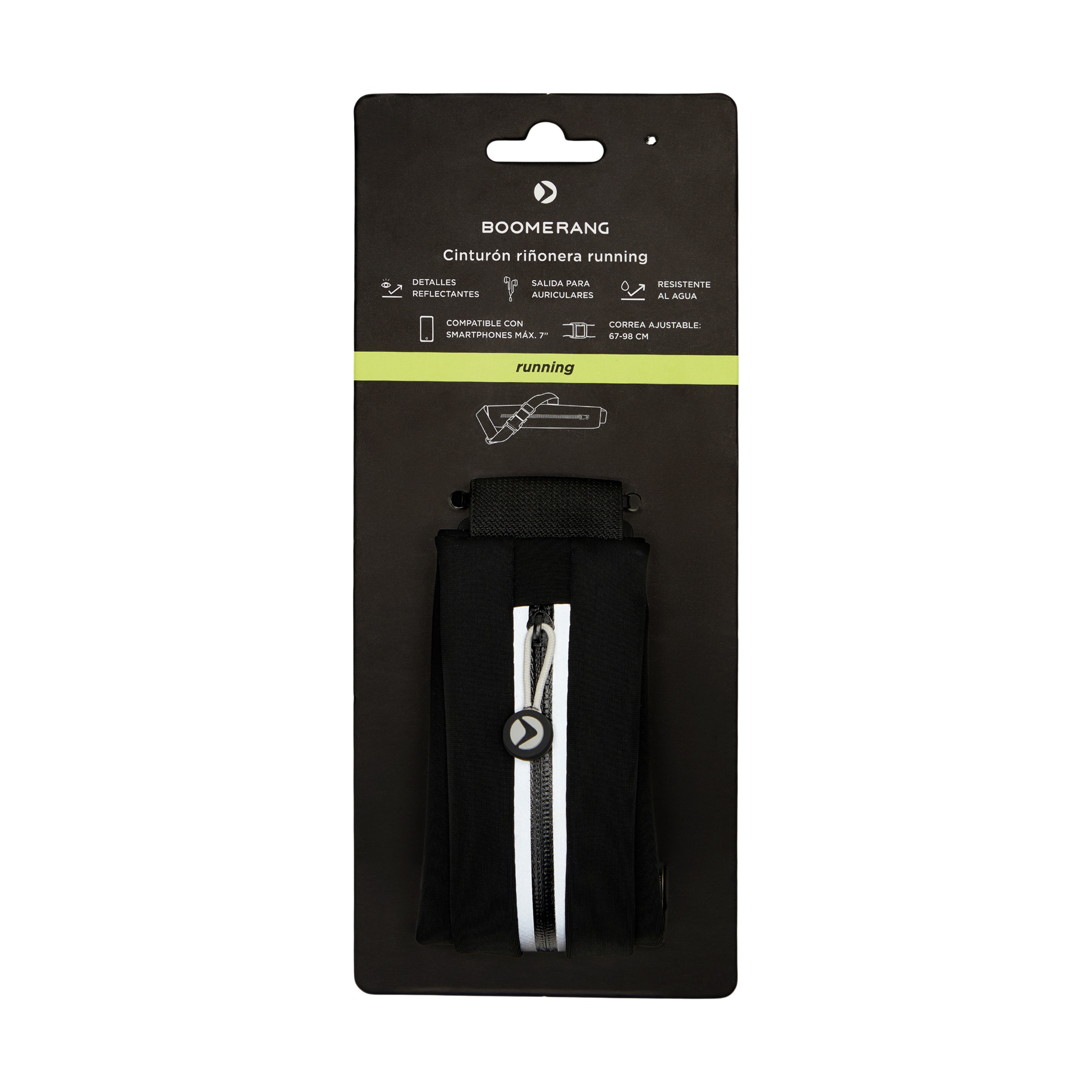 Cinto de running porta-smartphone Boomerang Preto-1