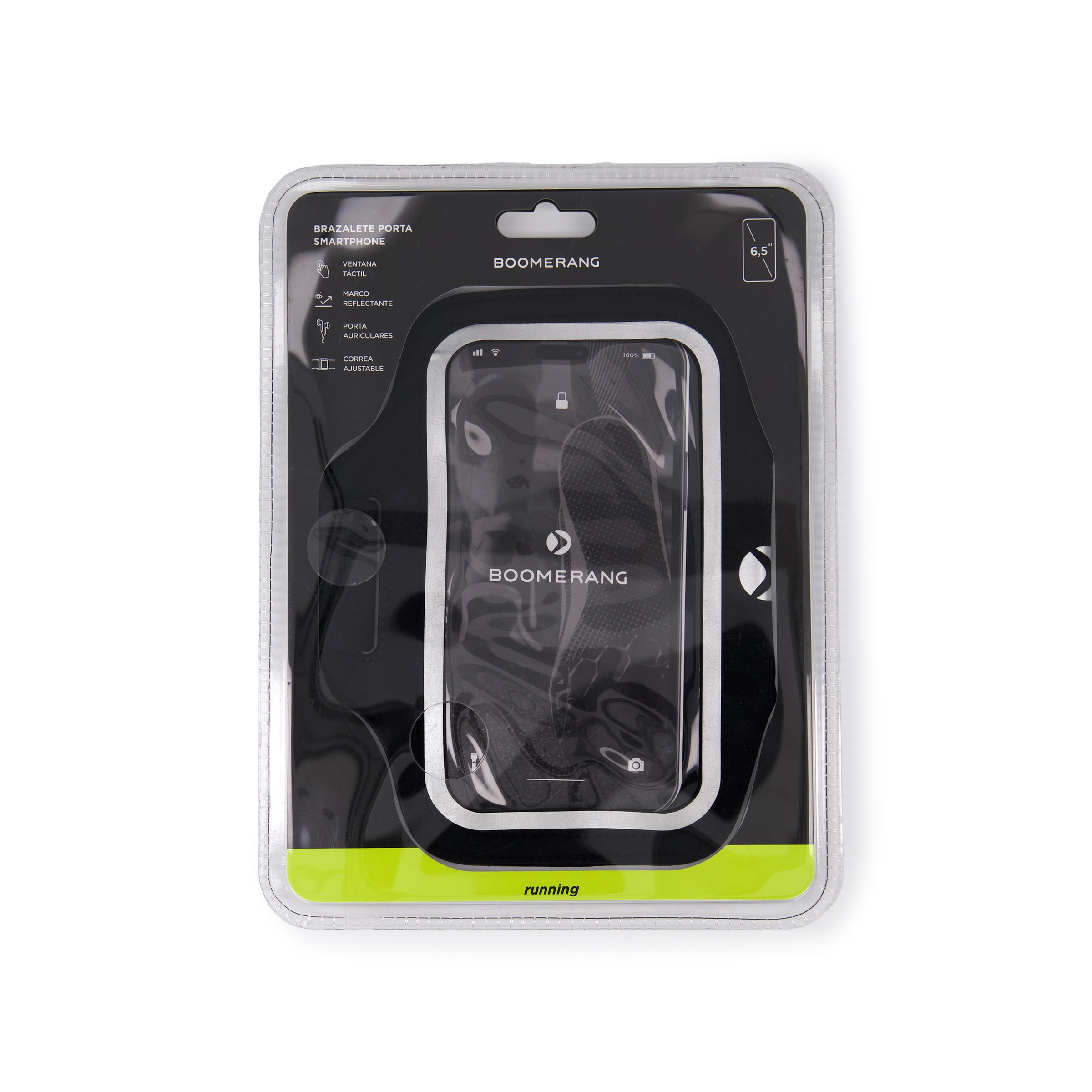 Bracelete porta-smartphone 6,5" Preto-1