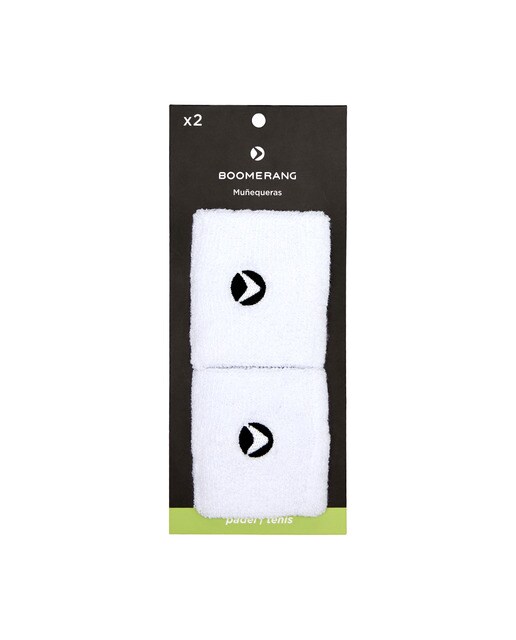 Par de punhos elásticos 3'' Boomerang Branco-1