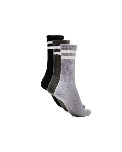 Pack de 3 Pares de Meias Desportivas-Casual Cinzento médio-2
