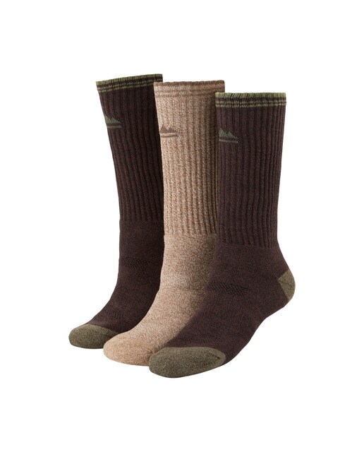 Pack de 3 pares de meias de montanha Mountain Pro Castanho-escuro-1