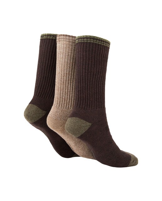 Pack de 3 pares de meias de montanha Mountain Pro Castanho-escuro-2