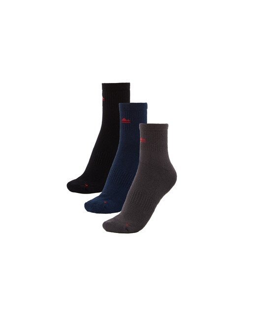 Pack de 3 pares de calcetines de montaña Mountain Pro caña media - Negro Negro-1