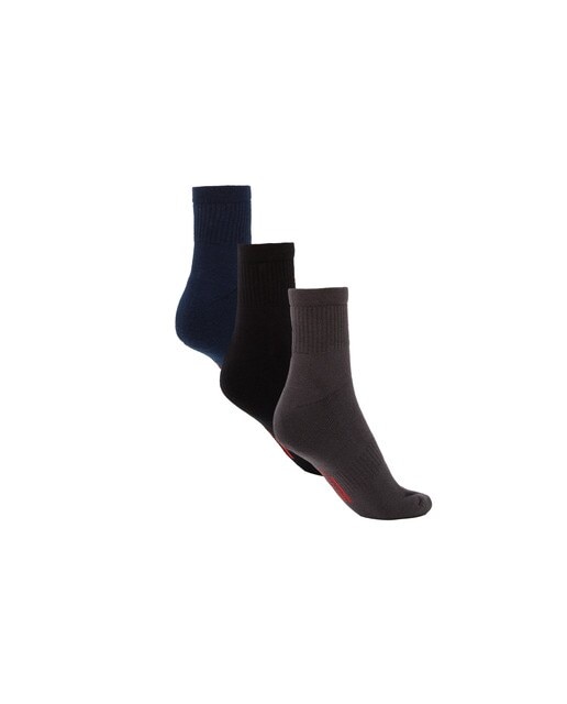 Pack de 3 pares de calcetines de montaña Mountain Pro caña media - Negro Negro-2