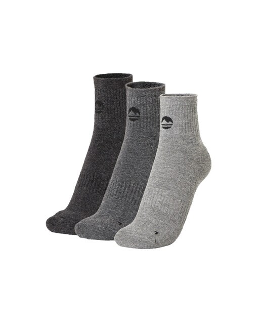 Pack de 3 Pares de Meias de Montanha de Cano Médio Cinzento-1