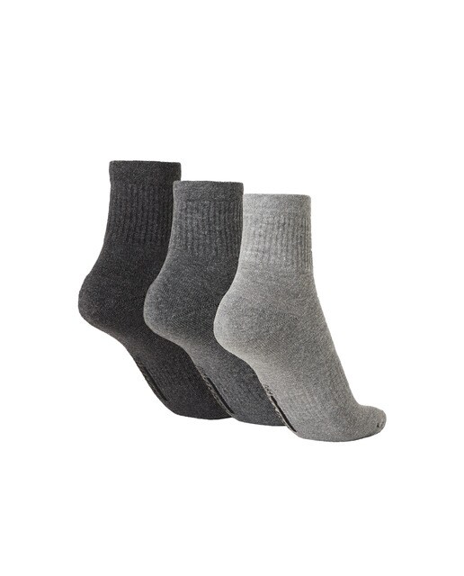 Pack de 3 Pares de Meias de Montanha de Cano Médio Cinzento-2