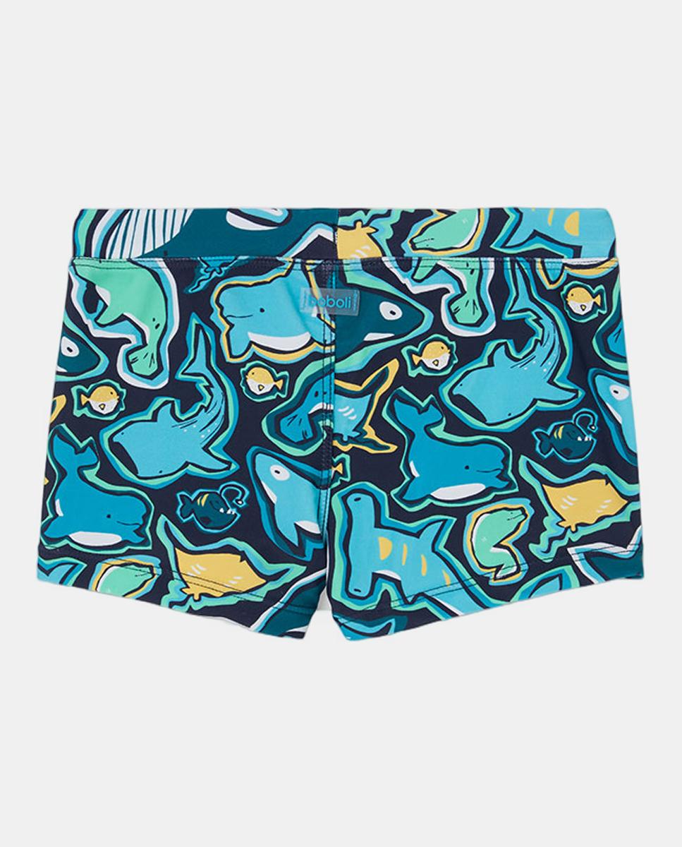 Fato de Banho em Poliamida com Estampado Boboli Verde-2