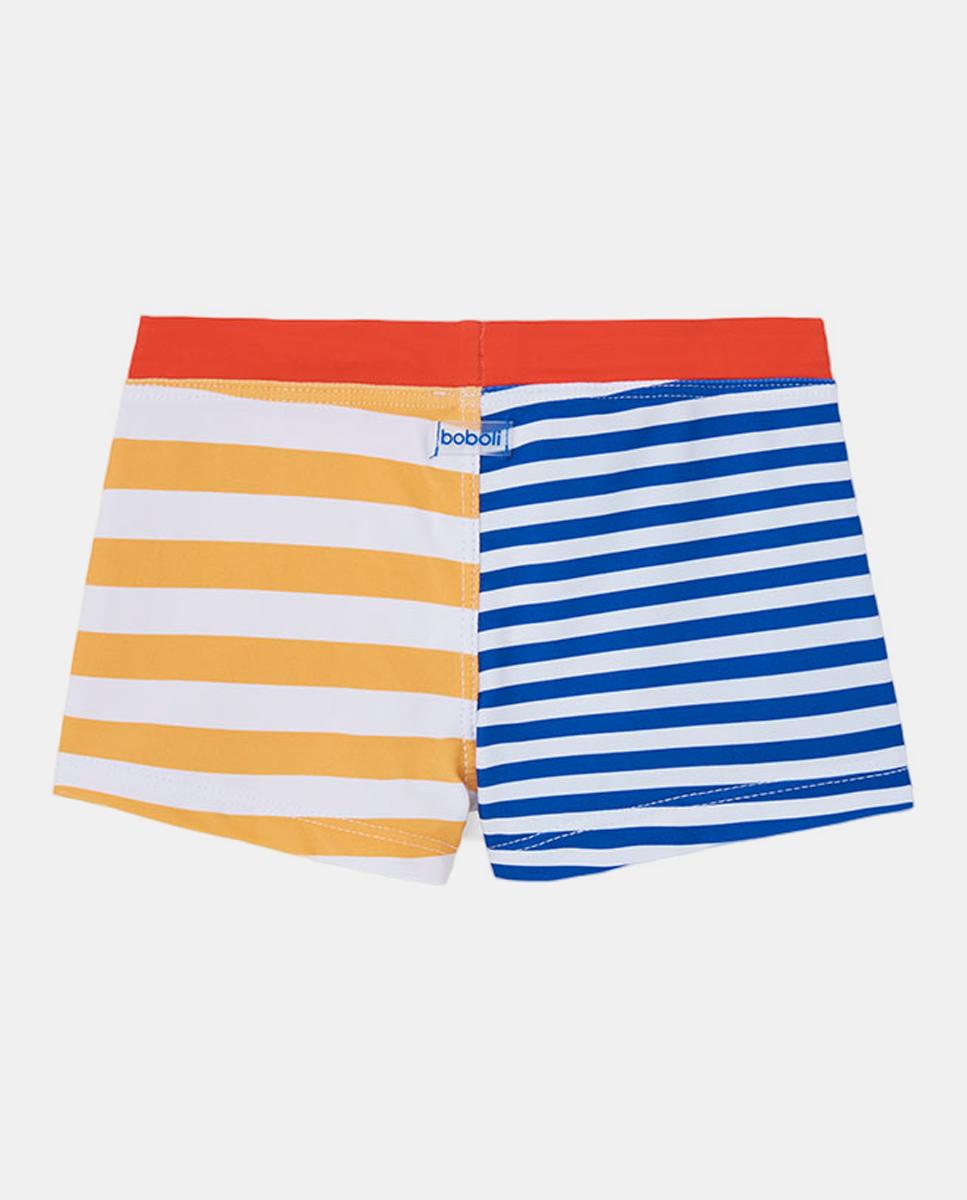 Body de Poliamida às Riscas Multicolor-2