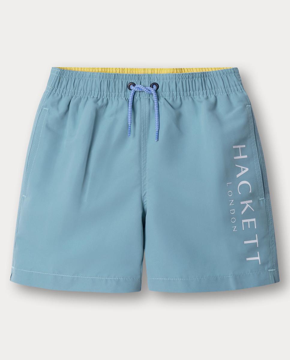 Fato de Banho Sólido de Tato Suave, Forro em Contraste e Secagem Rápida Hackett Azul-índigo-1