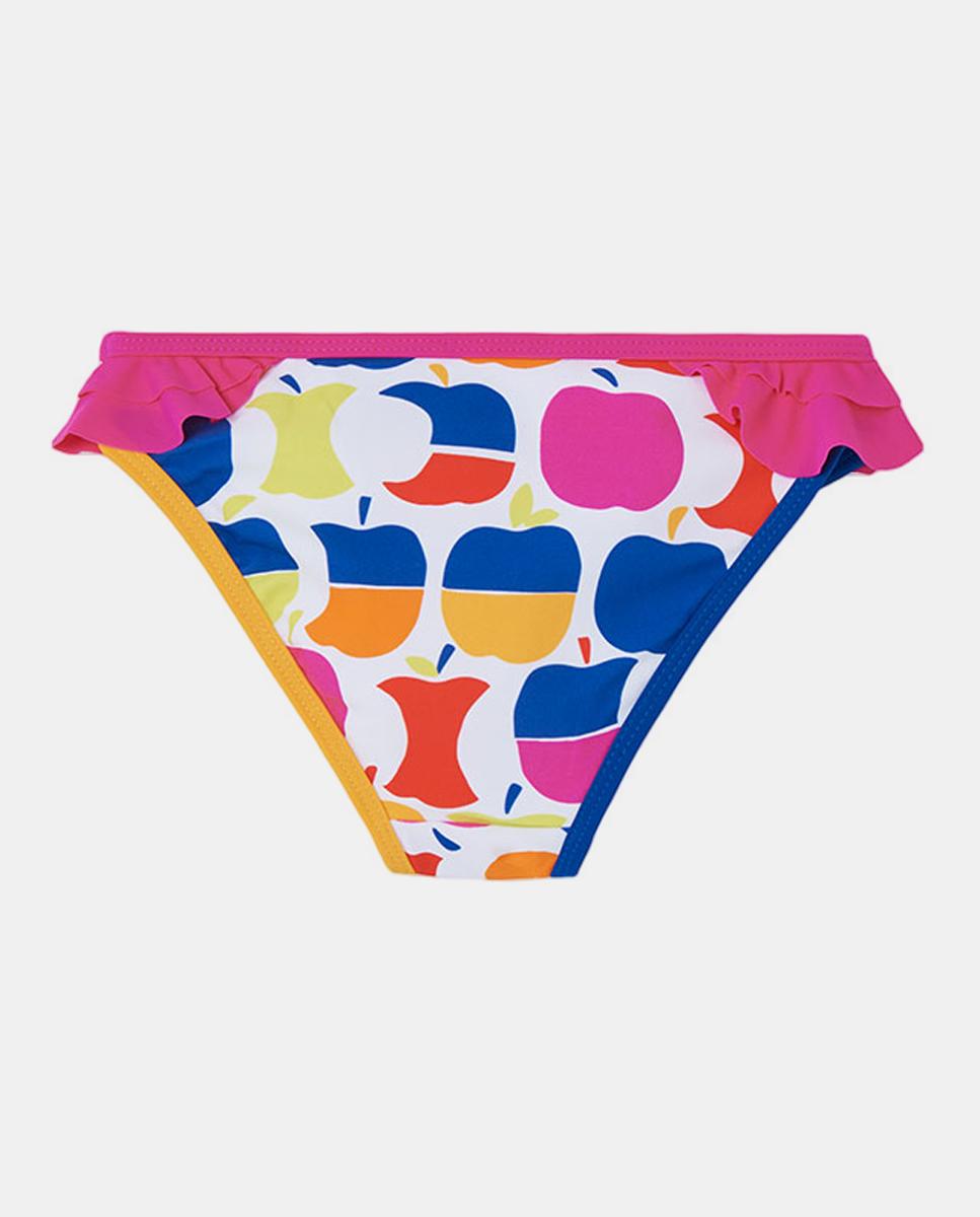 Cueca de Poliamida com Maçãs Azul-2