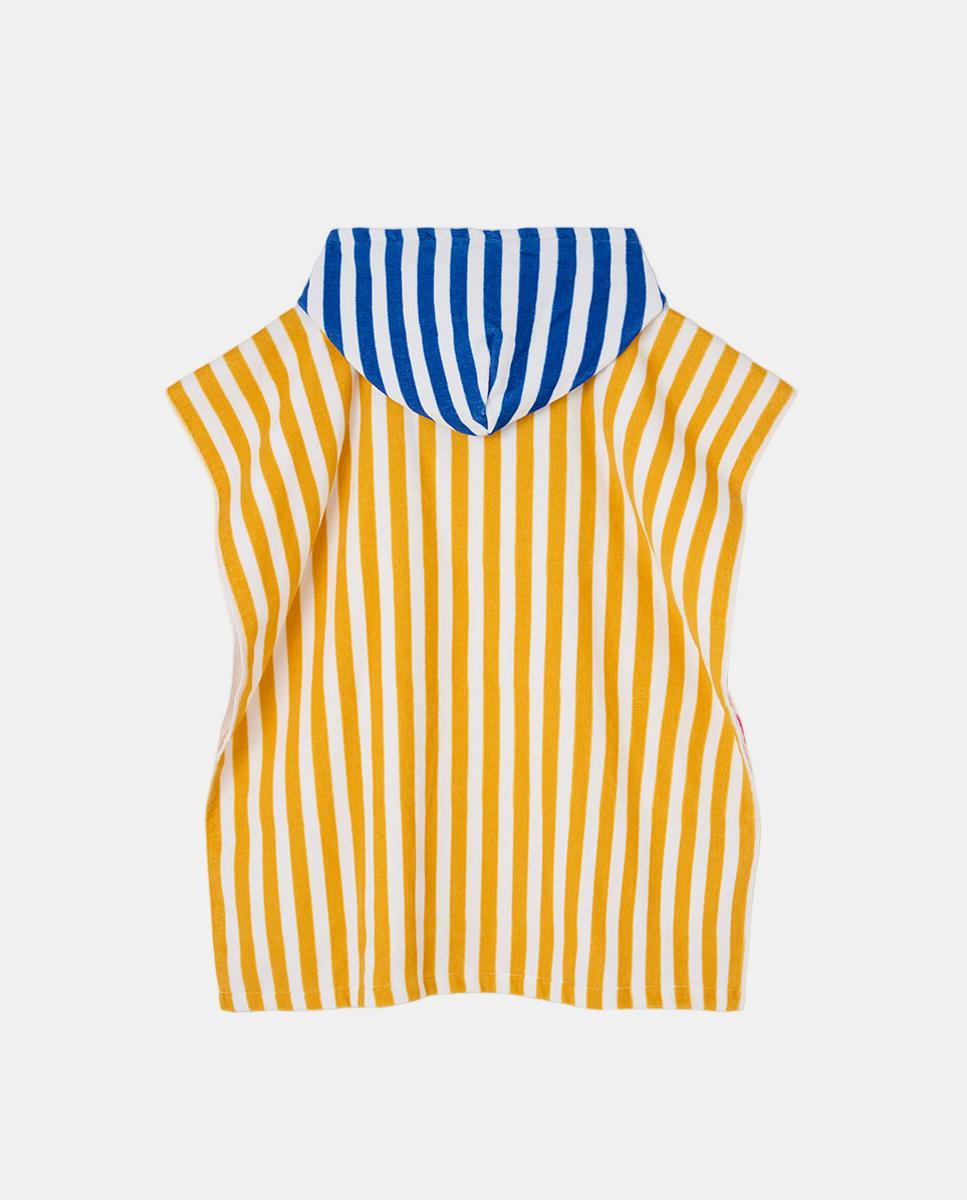 Toalha às Riscas com Capuz Fúcsia-2