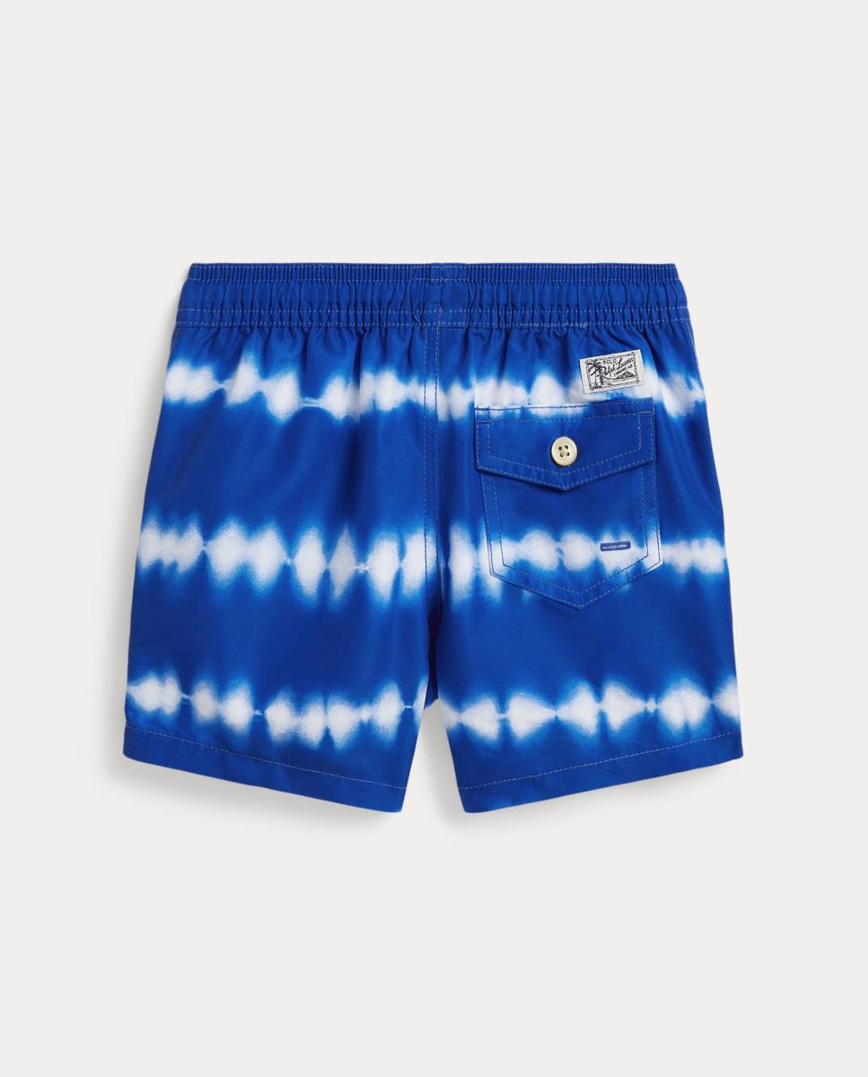 Calções de Banho com Estampado Azul-escuro-2