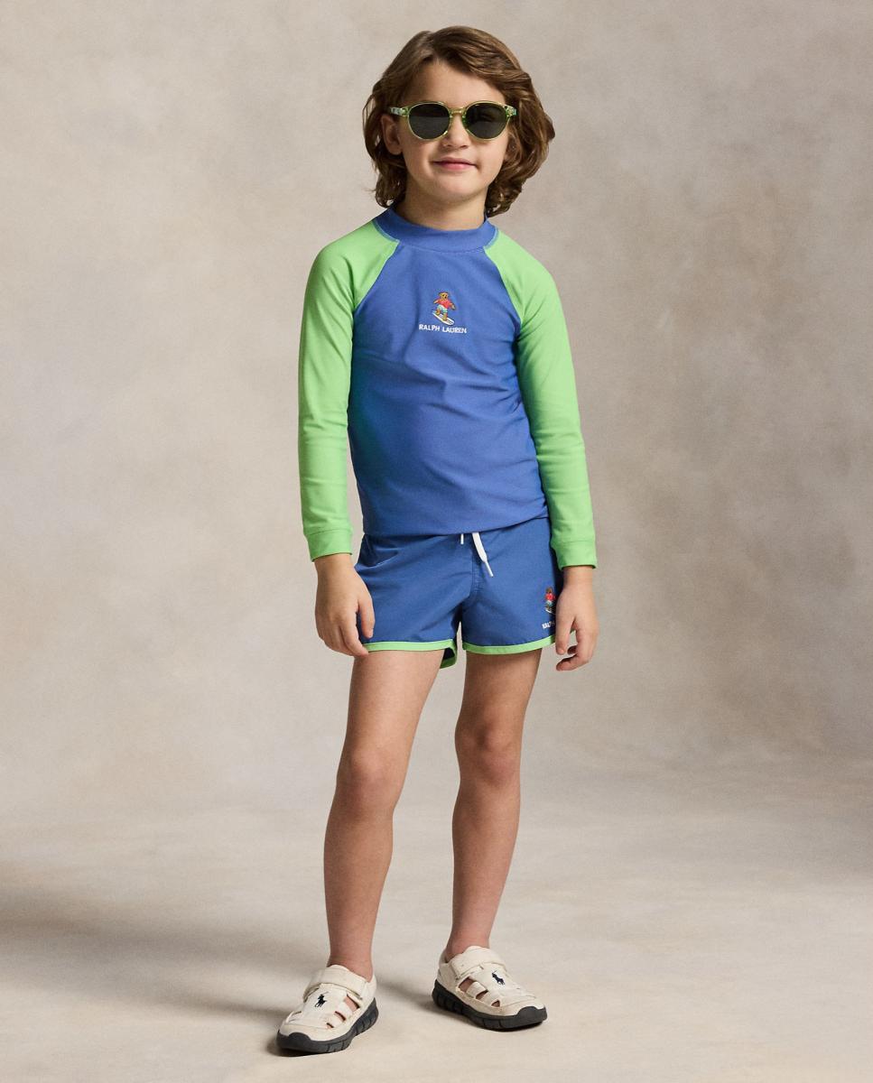 Calções de Banho com Polo Bear Azulão-2