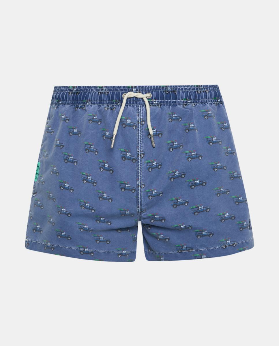 Imagem 0 de Fato de Banho com Efeito de Lavagem e Estampado Jeep Surfista