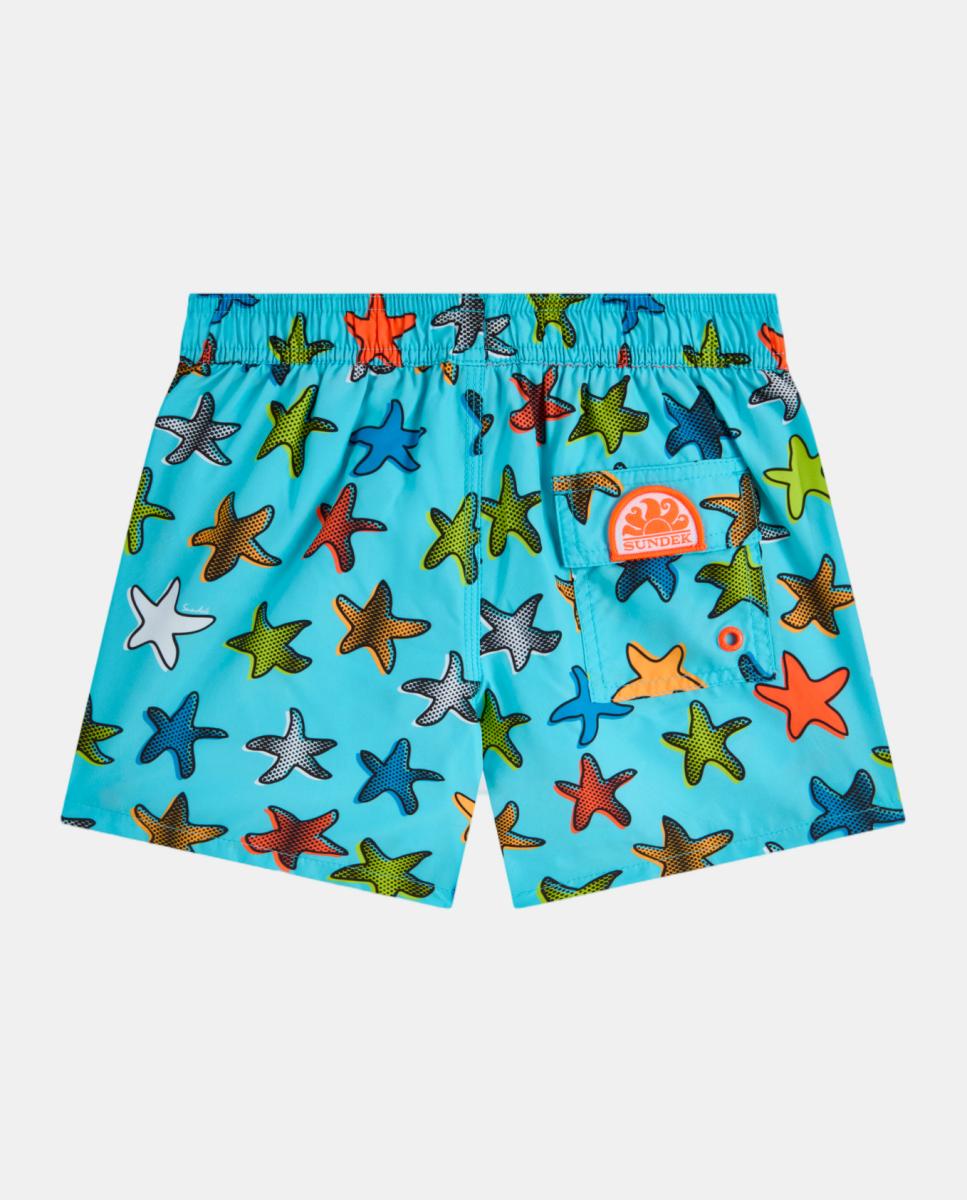 Calções de Banho Sundek com Estampado Azul-2