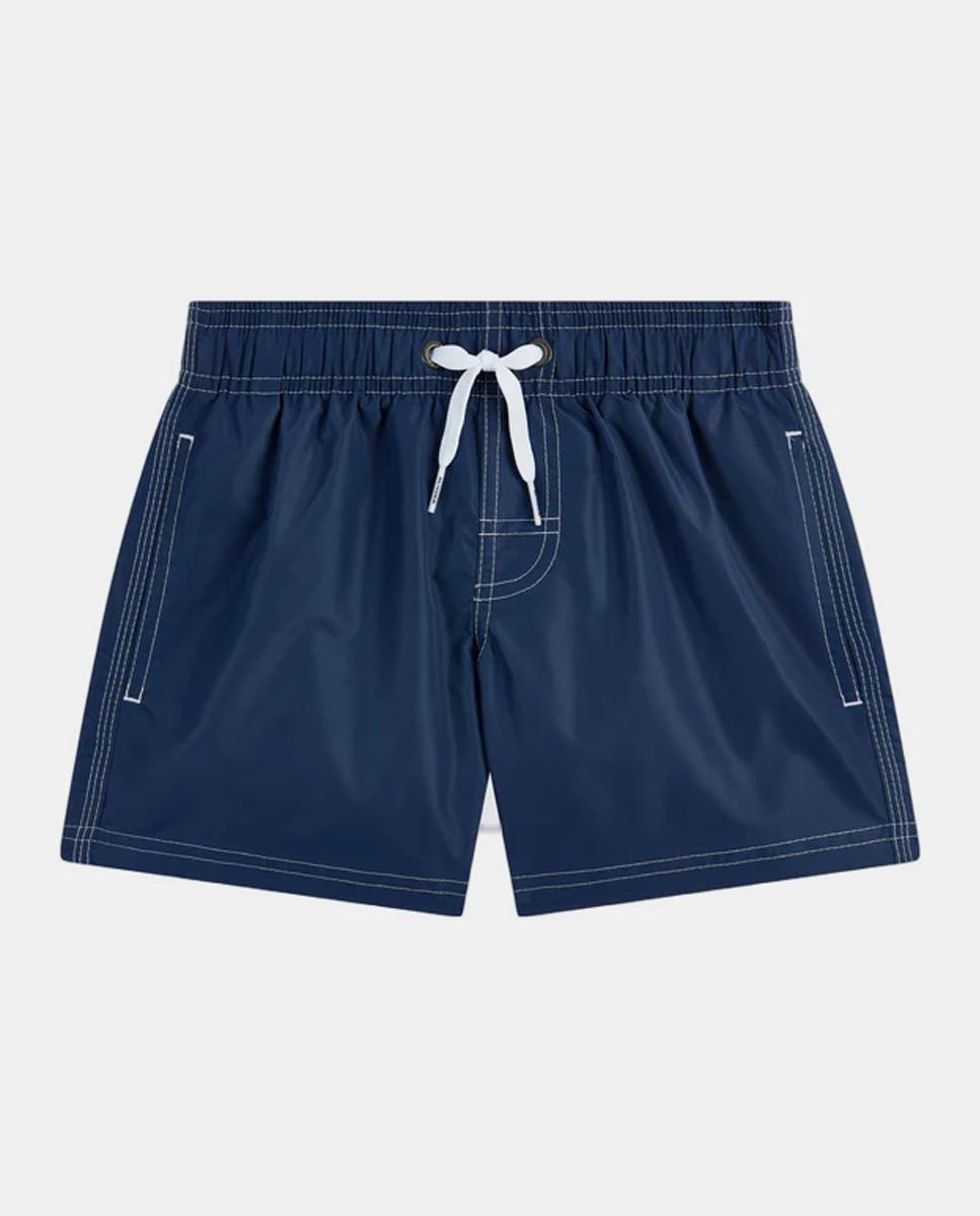 Calções de banho lisos com arco-íris posterior Azul-marinho-2