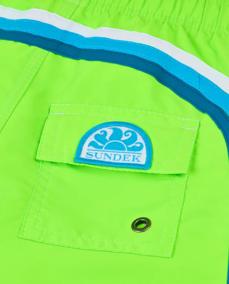 Fato de Banho com Cintura Elástica Verde-3