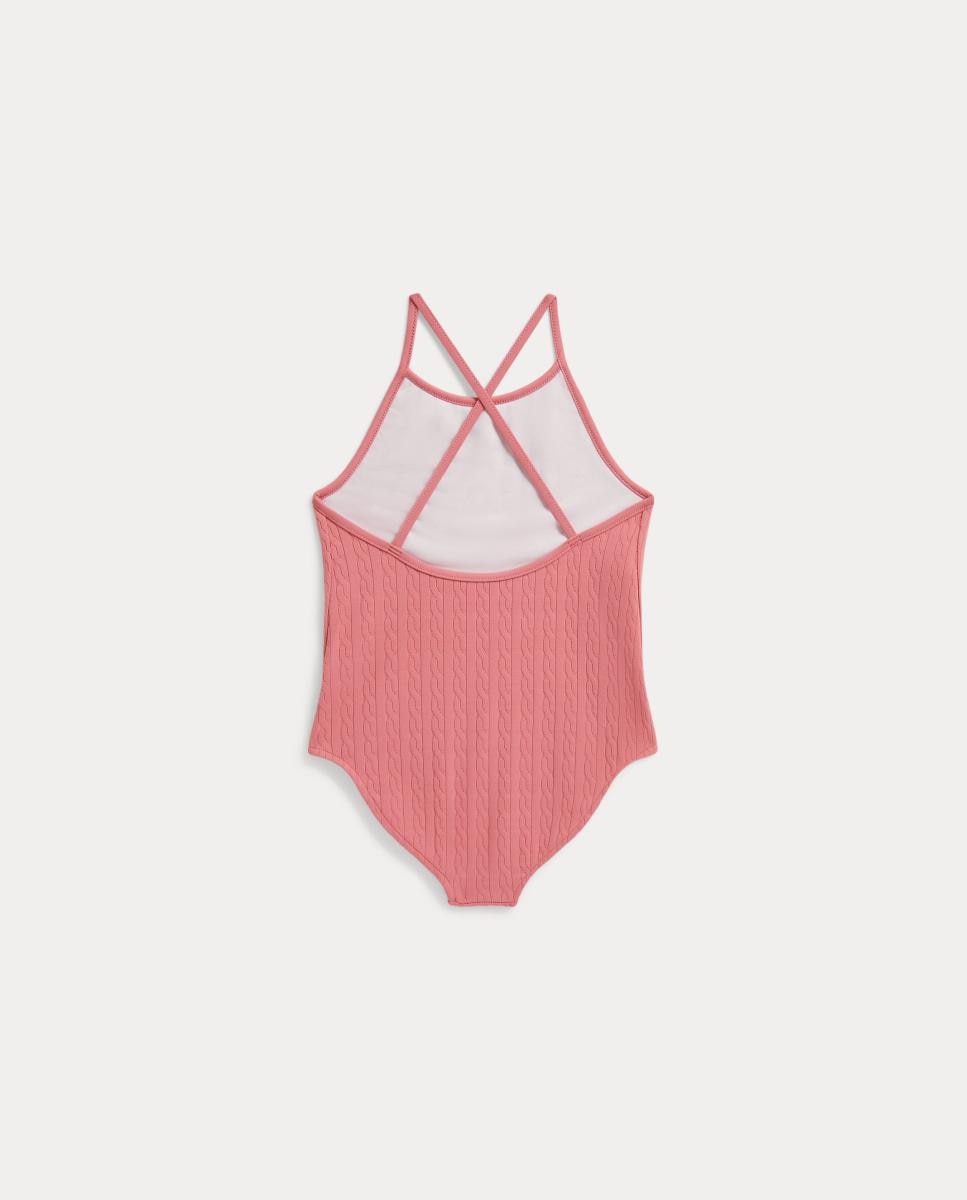 Fato de Banho de Malha do Cabo com Cavalo Morango-4