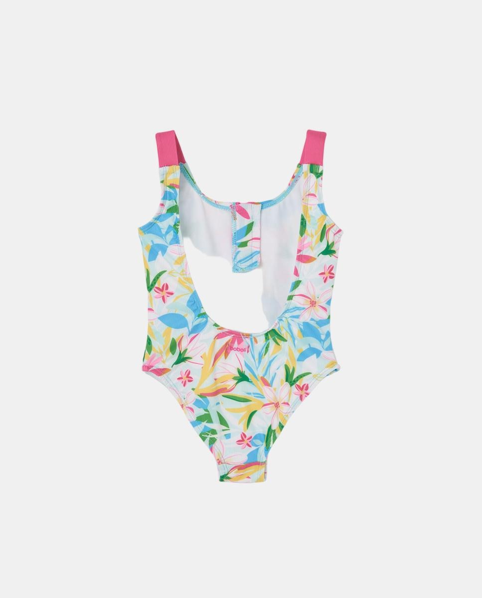 Fato de Banho de Poliamida com Estampado Floral Boboli Fúcsia-2