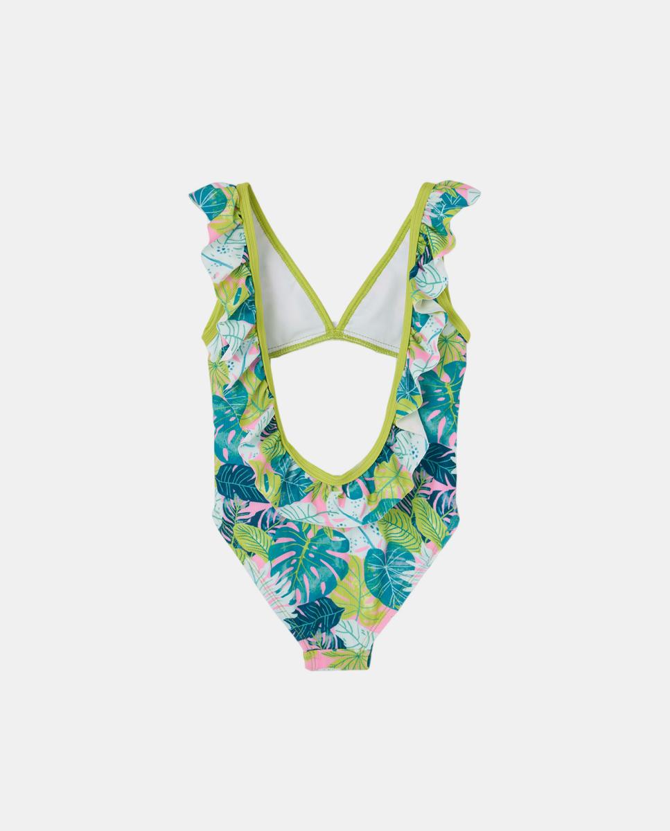 Fato de Banho de Poliamida com Estampado Boboli Verde-2