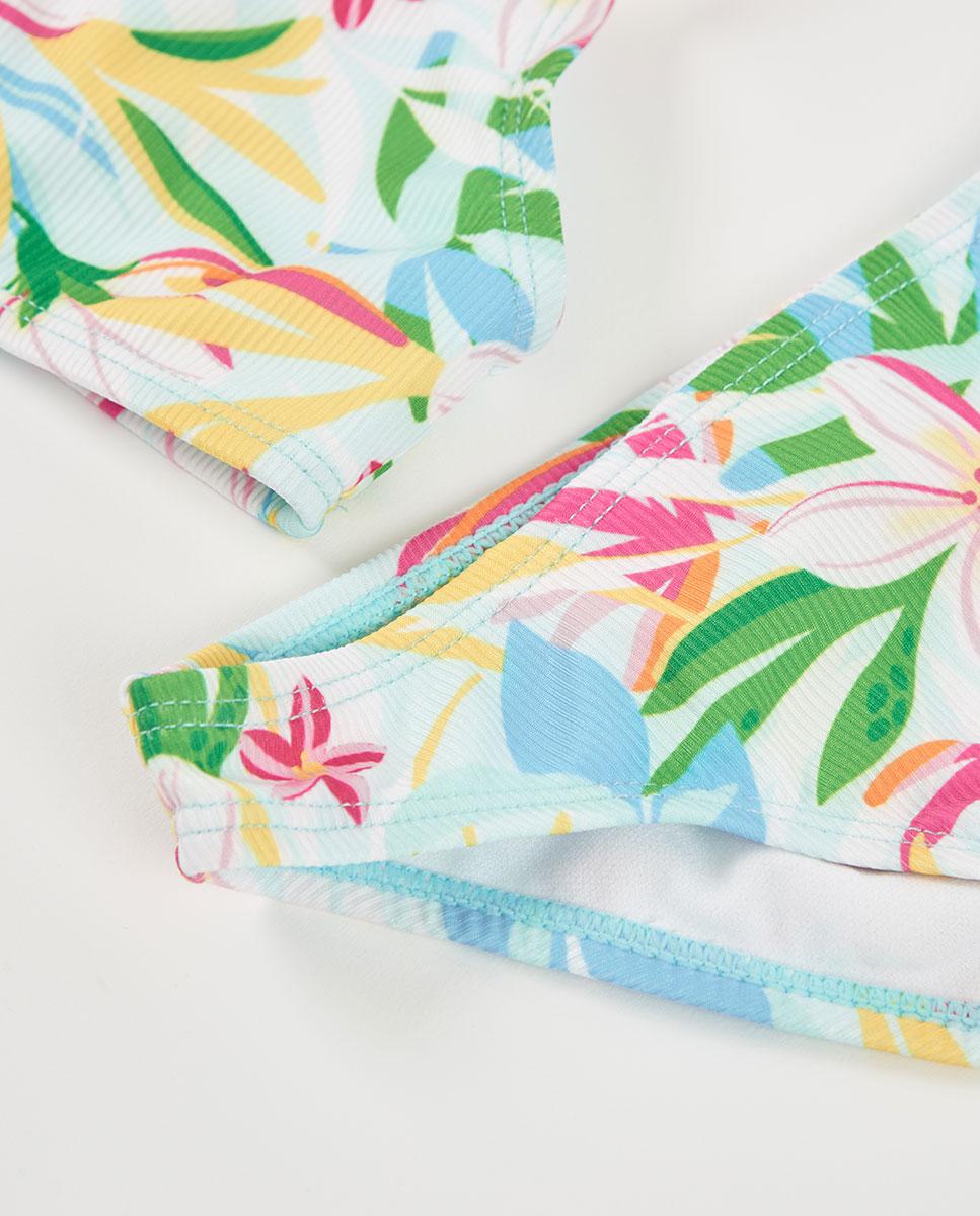 Biquíni de Poliamida com Estampado Floral Boboli Fúcsia-4