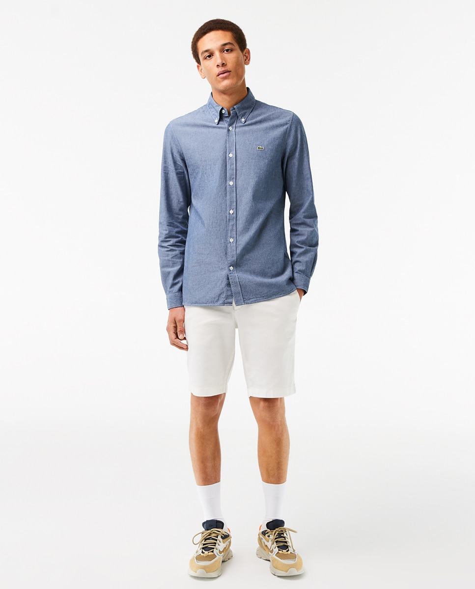 Imagem 0 de Camisa Slim em Chambray de Algodão