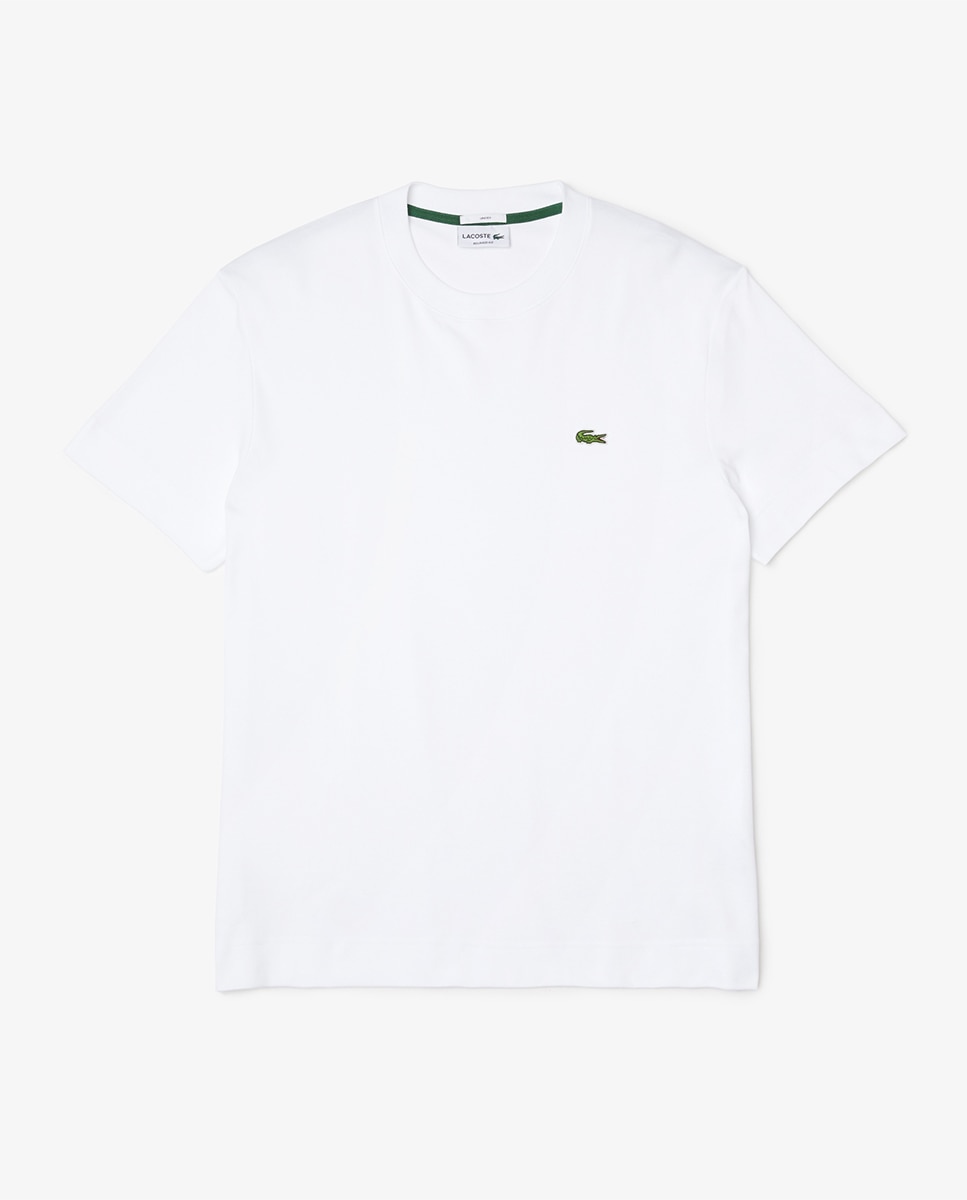 T-shirt de Manga Curta de Algodão Ecológico Branco-4