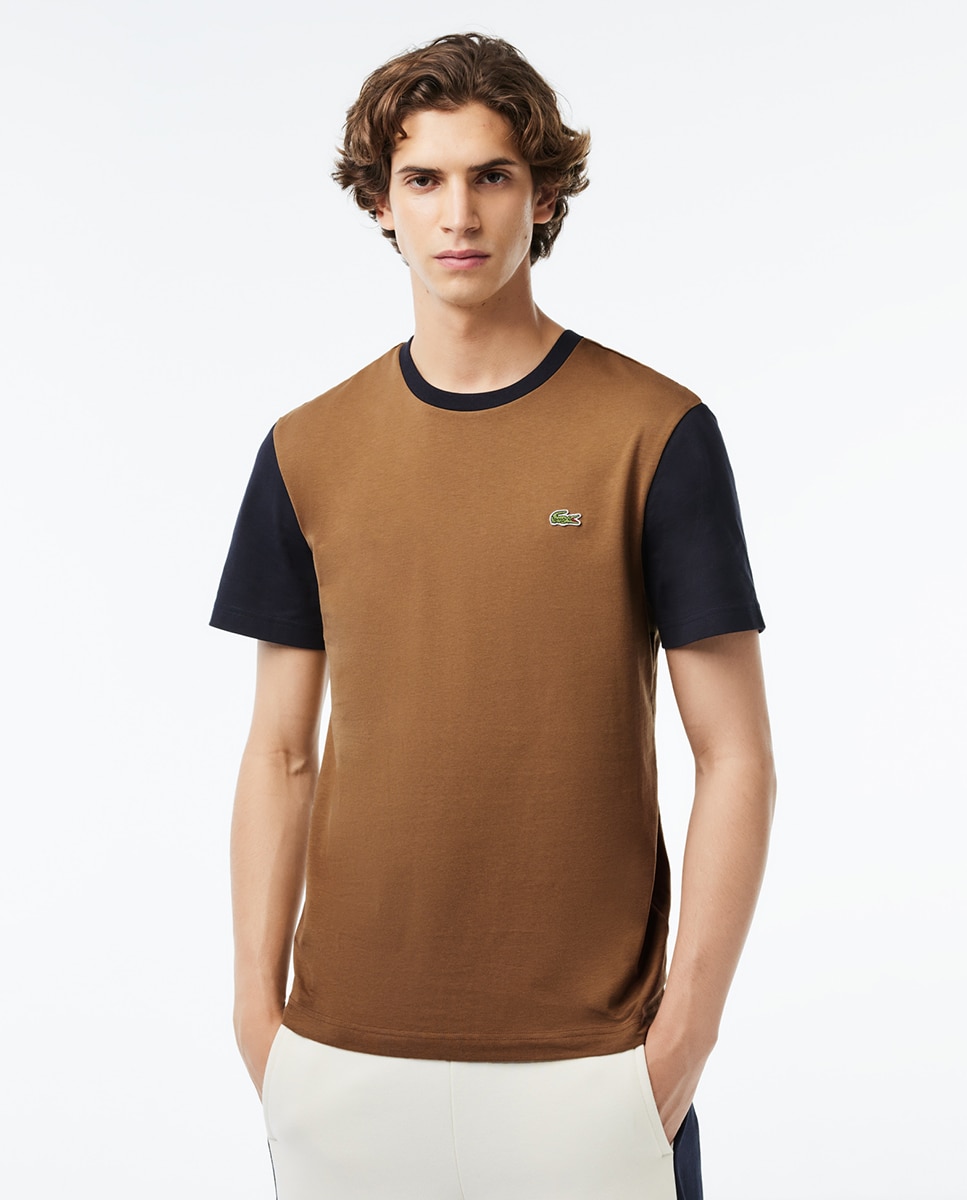 Imagem 0 de T-shirt Regular Fit de Malha com Design Color Block