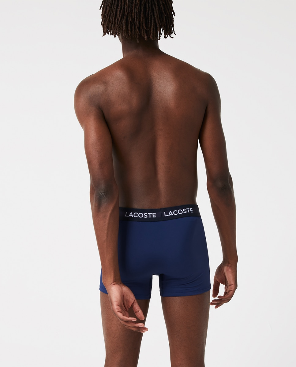 Pack de três boxers de malha de homem em várias cores Azul-marinho-3