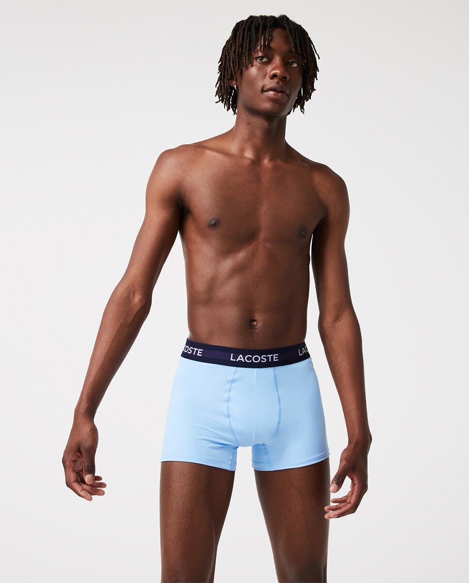 Pack de três boxers de malha de homem em várias cores Azul-marinho-6