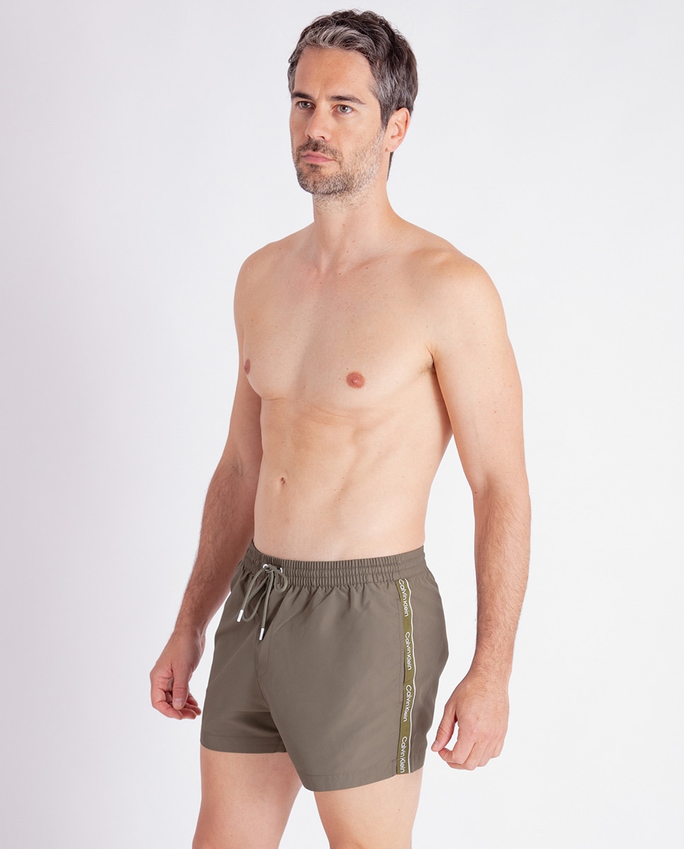 Bañador corto con cordón de hombre - Calvin Klein - Verde Verde-3