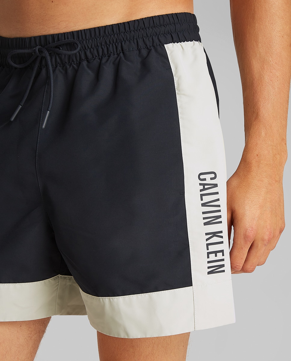 Bañador hombre corte medio paneles - Calvin Klein - Azul marino Azul marino-3