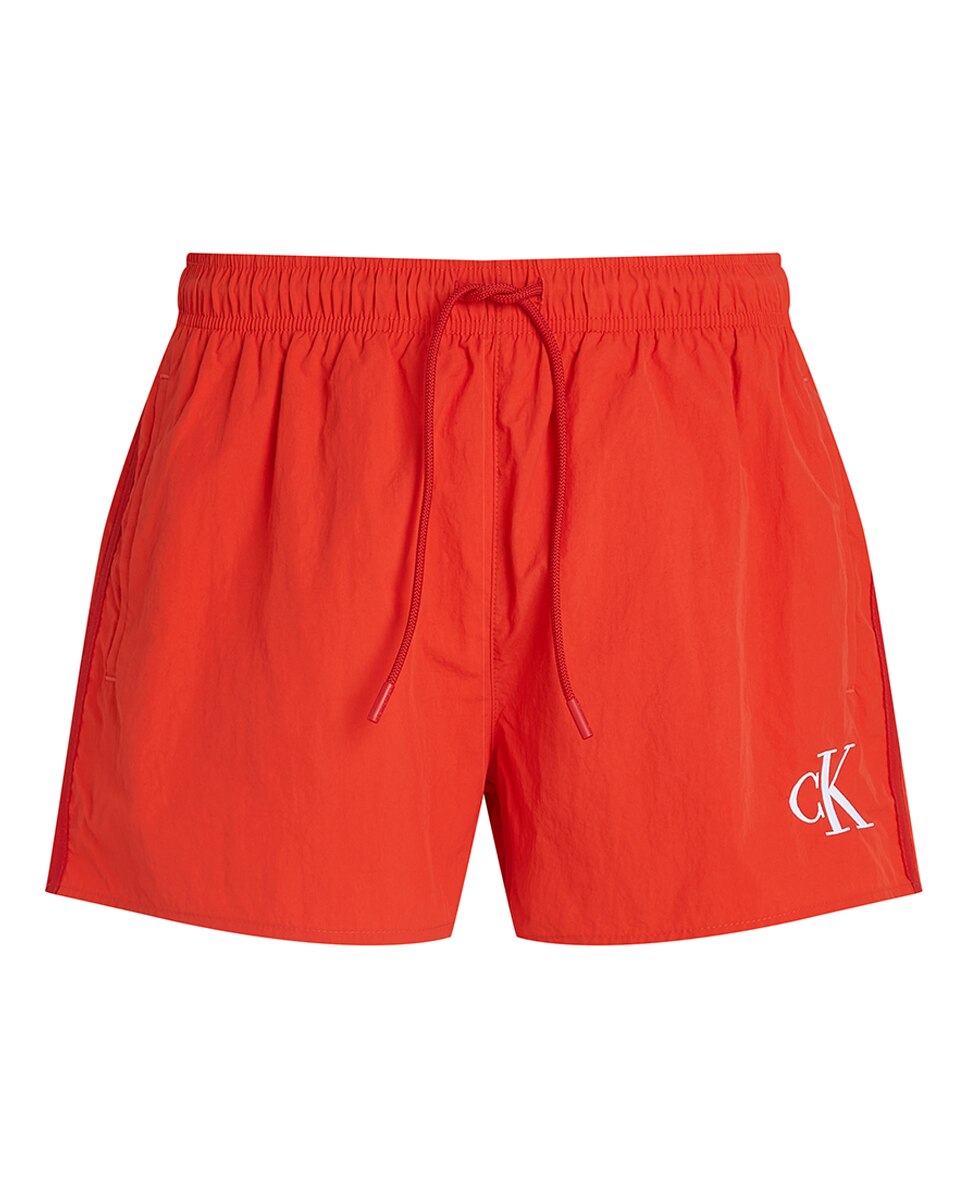 Calções de Banho com Logótipo Vermelho-4