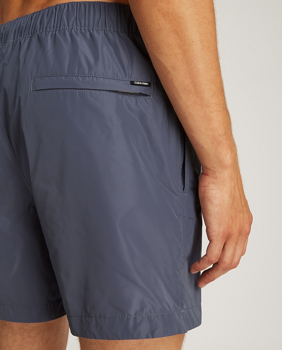 Calções Médios com Logótipo Cinzento-3