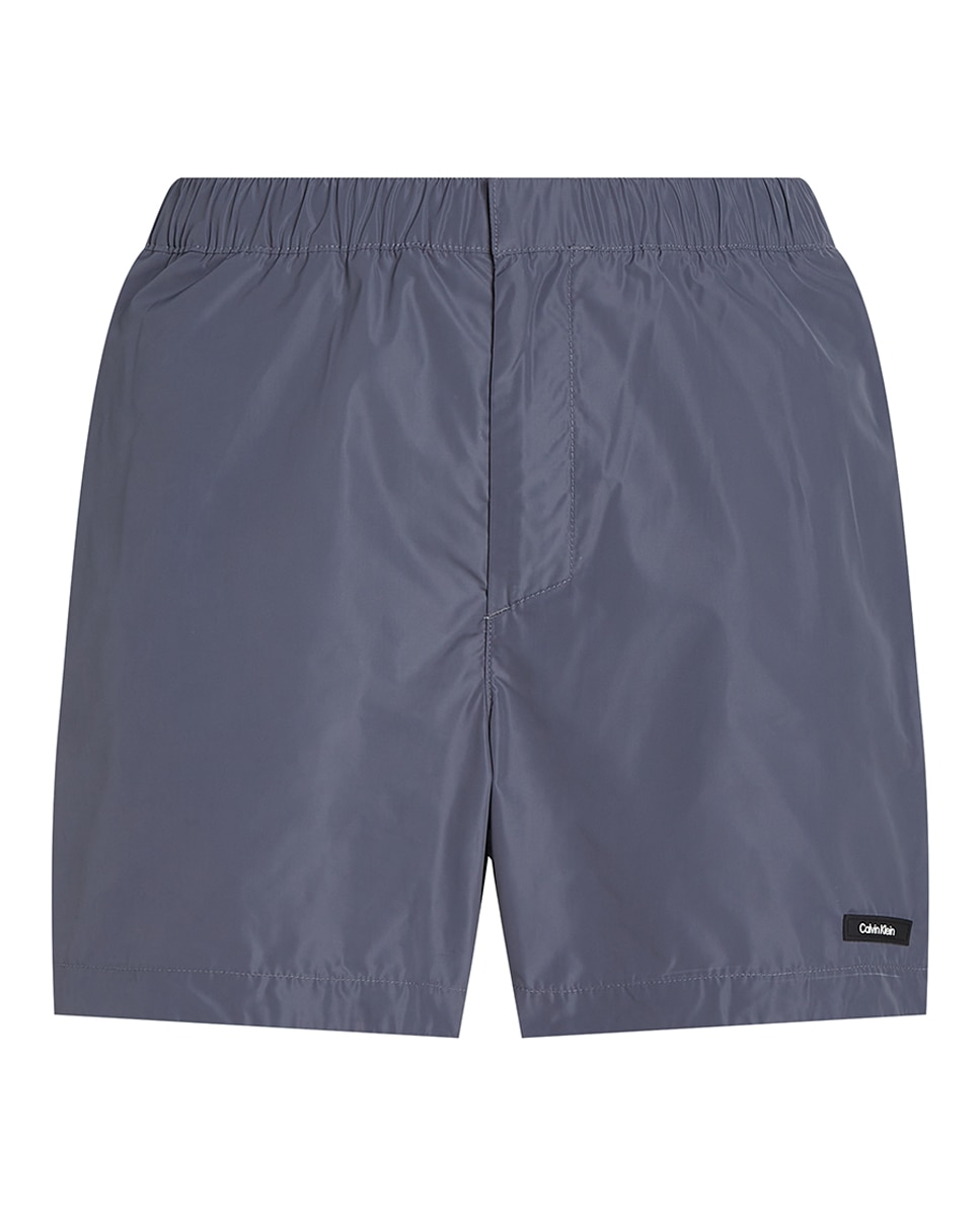 Calções Médios com Logótipo Cinzento-4