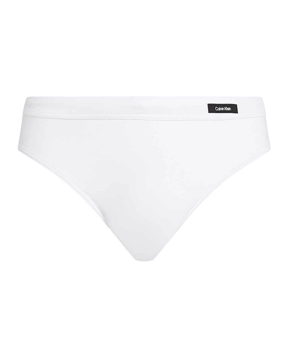 Calções de Banho de Corte Slip Branco-4